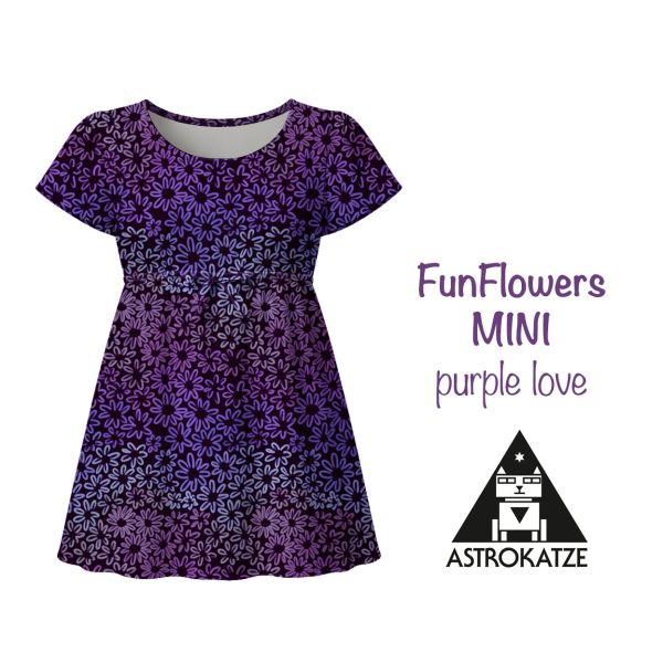FunFlowers MINI - purple love - Bio-Jersey - VORBESTELLUNG