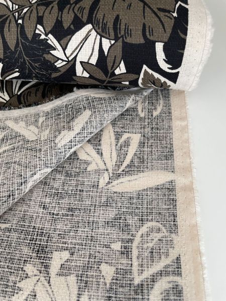 KOKKA floral / Blätter - CANVAS 100 % CO