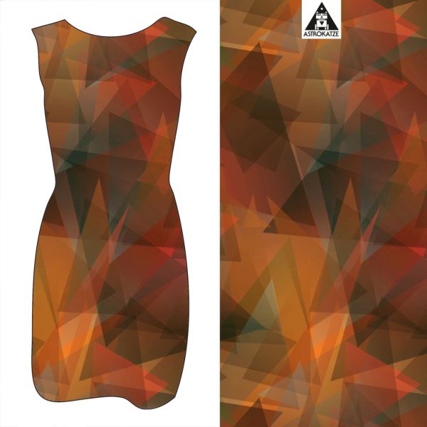 Kristallfantasie - burnt orange - Bio-Jersey - 2,10 m RESTSTÜCK