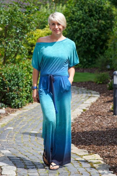 LeatherGradient - lagoon - Viskose-Jersey - VORBESTELLUNG