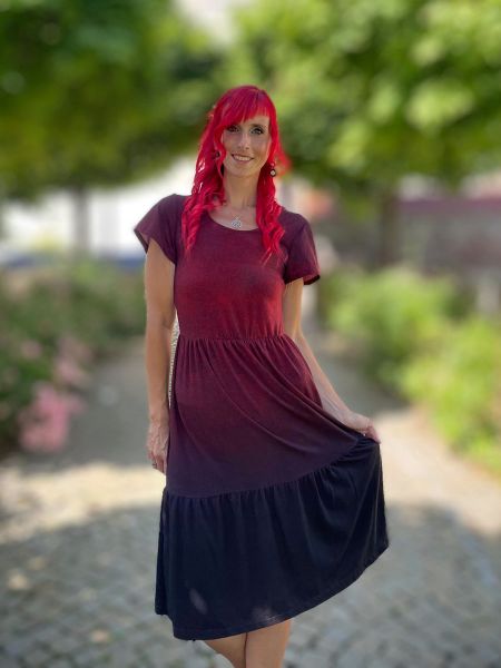 LeatherGradient - red energy - Lyocell / TENCEL-Crepe