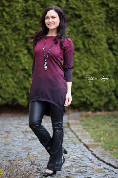 LeatherGradient - rubin - Vol. 2 - Bio-Jersey - 1,50 m RESTSTÜCK