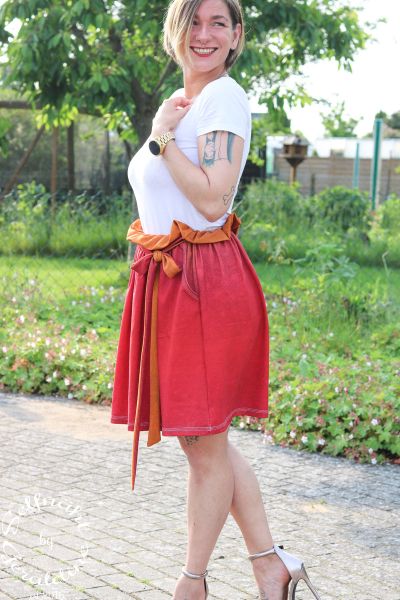 LeatherGradient - sunset Vol. 1 - Bio-Jersey - 2,25 m RESTSTÜCK