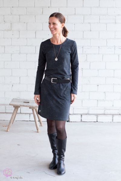 LeatherLook antique - schwarz Vol. 2 - Bio-Jersey - 1,65 m RESTSTÜCK