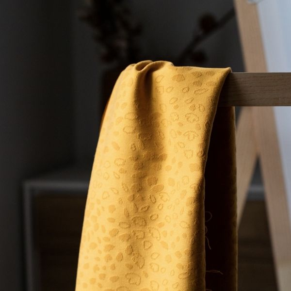 Spot - amber - Stretch Jacquard