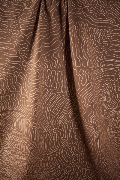 MagicLines - braun / kupfer - Glitzer-Metallic-Print - Bio-Sommersweat
