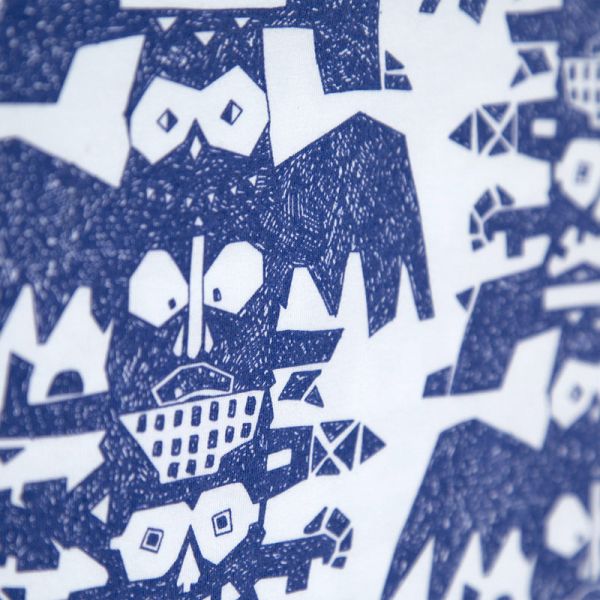 Totem Animals - blau - Bio-Jersey - 1,20 m RESTSTÜCK