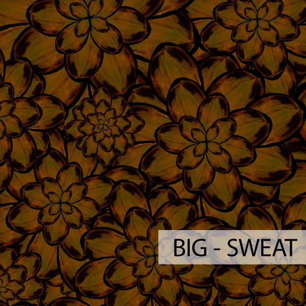 MysticBlossom BIG - cosiness - 260g/m2 Bio-Sommersweat - 1,00 m RESTSTÜCK