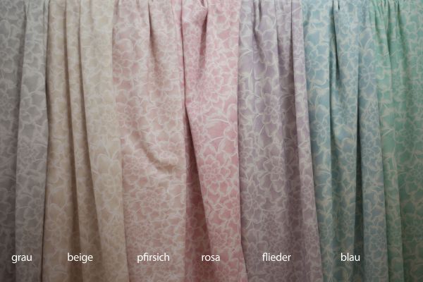 MysticBlossom BIG - retro blau - Bio-Jersey - 1,20 m RESTSTÜCK