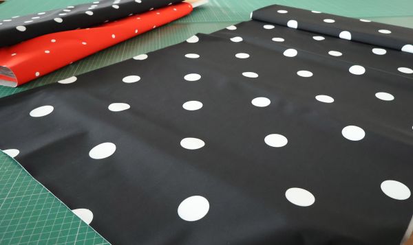 Polka Dots BIG - schwarz / weiß - Softshell - 2,90 m RESTSTÜCK