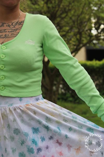 RainbowBlossom - pastel - Bio-Jersey - 0,90 m RESTSTÜCK