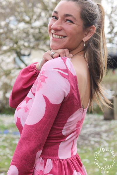 SoftBlossom - mono fuchsia - Bio-Jersey - 1,25 m RESTSTÜCK