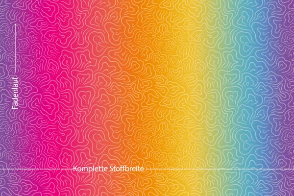 Sommerwind - gradient rainbow - Viskose-Jersey - VORBESTELLUNG