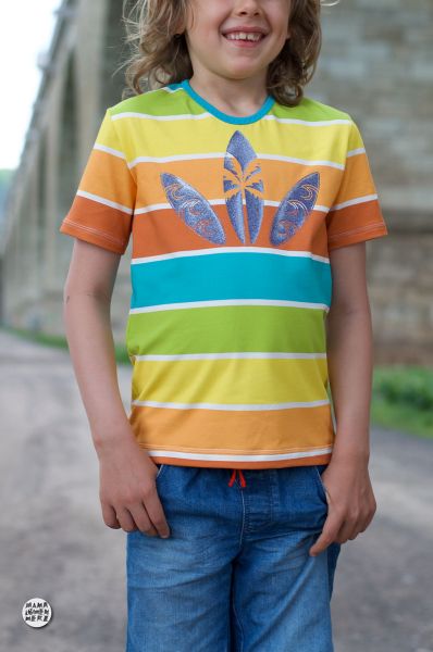 SpringStripes - türkis - Bio-Jersey