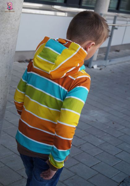 SpringStripes - türkis - Bio-Sommersweat - 1,50 m RESTSTÜCK