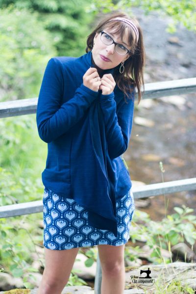 Vintage-Uni LIGHT - dunkelblau - Bio-Sommersweat