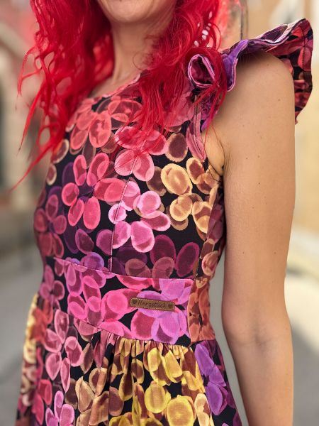 VibrantBlossom - solar pop - Bio-Jersey - A/B-Ware - 1,00 m RESTSTÜCK