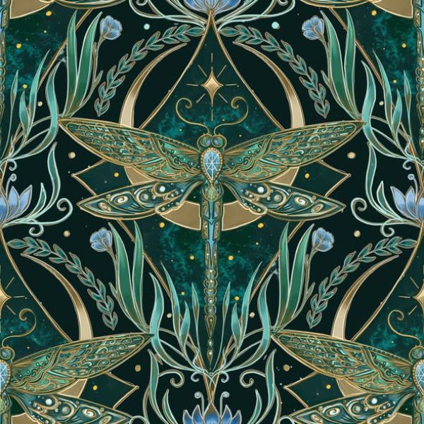 Whimsy Dragonfly - Bio-Sommersweat - 2,20 m RESTSTÜCK