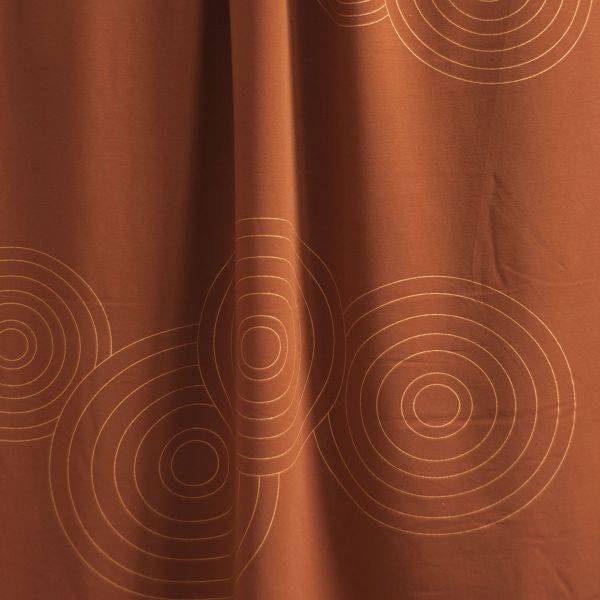 ArtDeco - rotbraun / kupfer Glitzer Metallicprint - Bio-Sommersweat