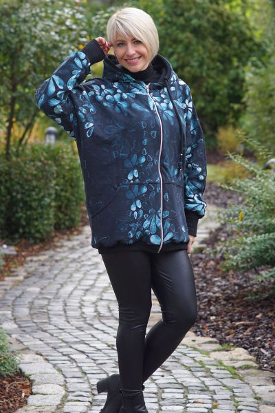 ColorFlowers - dark - mono blau - Bio-Sommersweat