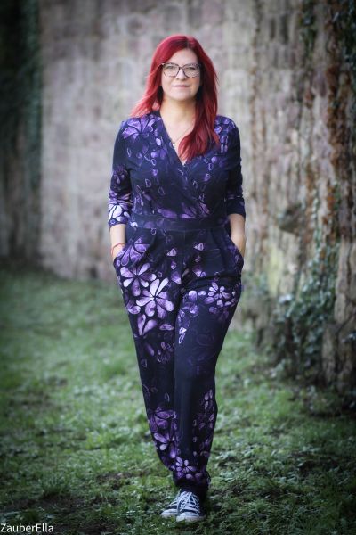 ColorFlowers - dark - mono violett - Bio-Sommersweat