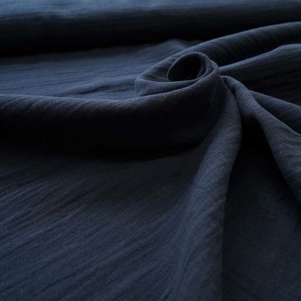 Bio-Baumwollmusselin - navy