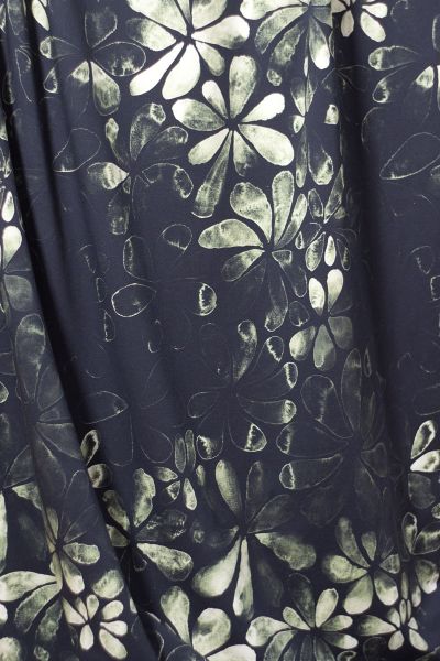 ColorFlowers - dark - mono oliv - Bio-Sommersweat - 3,10 m RESTSTÜCK