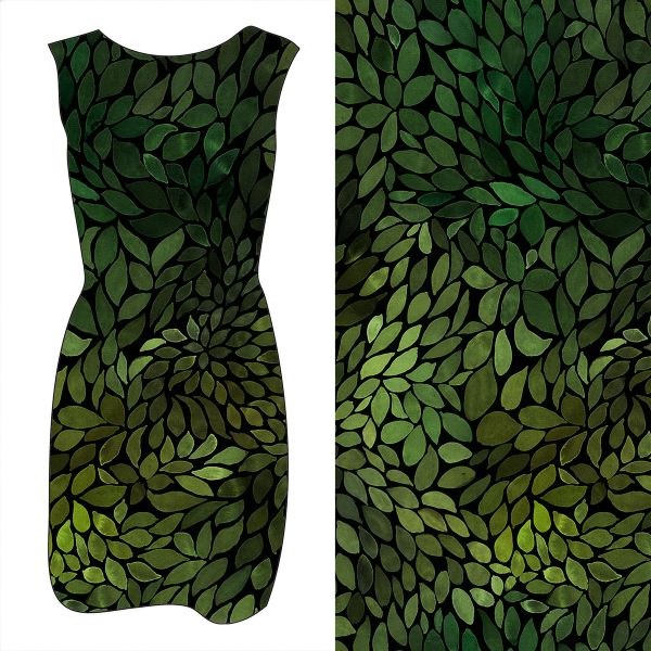 ColorLeaves - natural green - Bio-Sweat angeraut 290 g/m2 - extrabreit - VORBESTELLUNG