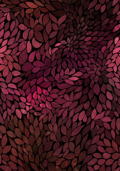 ColorLeaves - warm berry - Viskose-Jersey - VORBESTELLUNG