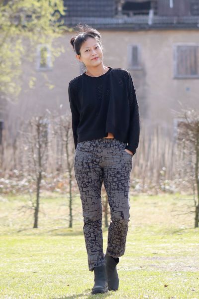 connected - grau - Bio-Jersey - 1,95 m RESTSTÜCK