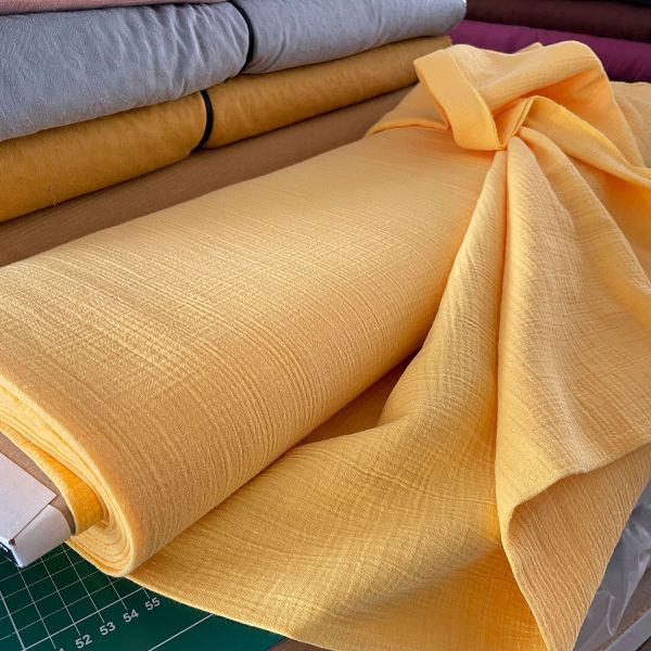 Double Gauze - blonde yellow - 100 % Bio-Baumwolle