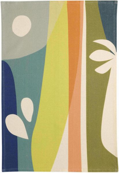 Recyceltes Geschirrtuch Lineo Multico 50 X 70 cm - blau