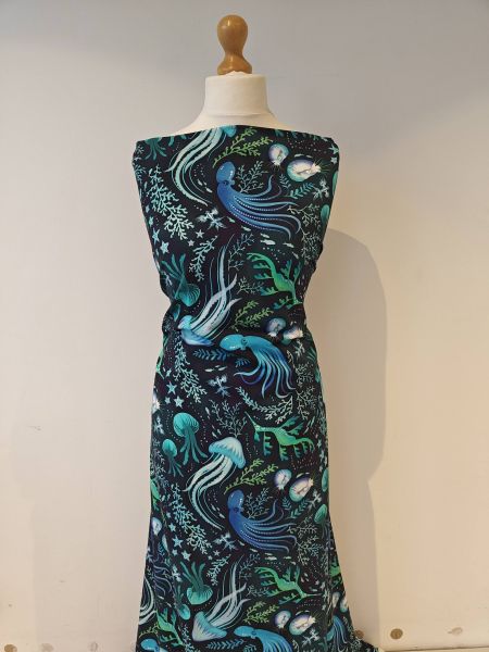 Ocean Beauty - teal - Bio-Jersey