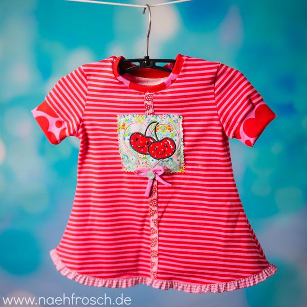 Ringel - 5mm - rot / rosa - Bio-Jersey - 1,00 m RESTSTÜCK