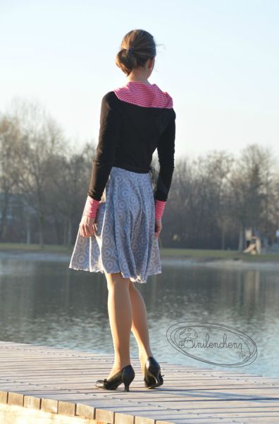 Ringel - 5mm - rot / rosa - Bio-Jersey - 0,85 m RESTSTÜCK