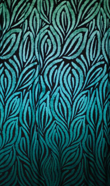 Zebrablume - gradient aqua - Viskosejersey - 1,80 m RESTSTÜCK
