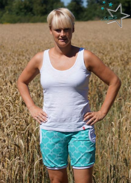 Sweet Heart - aqua / mint - Bio-Sommersweat - 2. Wahl - 1,50 m RESTSTÜCK