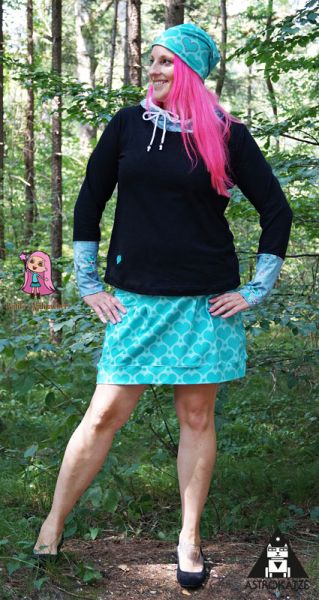 Sweet Heart - aqua / mint - Bio-Sommersweat - 2. Wahl - 1,50 m RESTSTÜCK