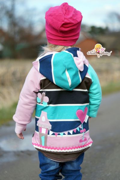 GoodLife55 - rosa - Blockstreifen - 280 g/m2 - Bio-Sommersweat - 0,80 m RESTSTÜCK