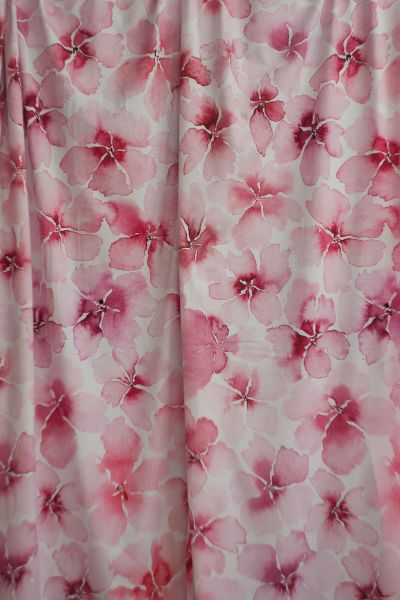 AquarellBlossom BIG - beere - Bio-Jersey - 1,15 m RESTSTÜCK