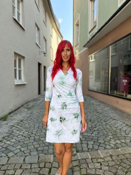 AquarellBlossom BIG - grün - Bio-Jersey - 1,70 m RESTSTÜCK