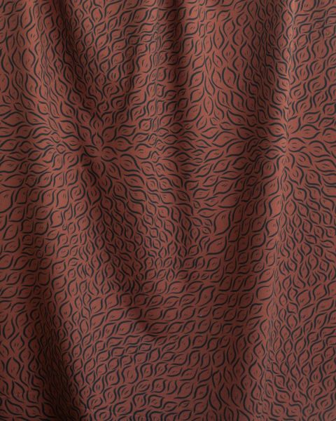 Blätterschwof - terracotta - Bio-Jersey - 1,35 m RESTSTÜCK