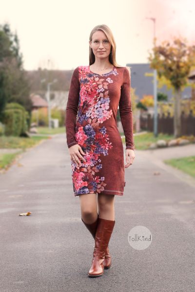 BlossomLove - cognac - Bio-Sommersweat - 0,80 m RESTSTÜCK