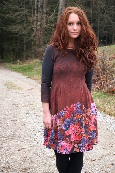BlossomLove - cognac - Bio-Sommersweat - 0,80 m RESTSTÜCK