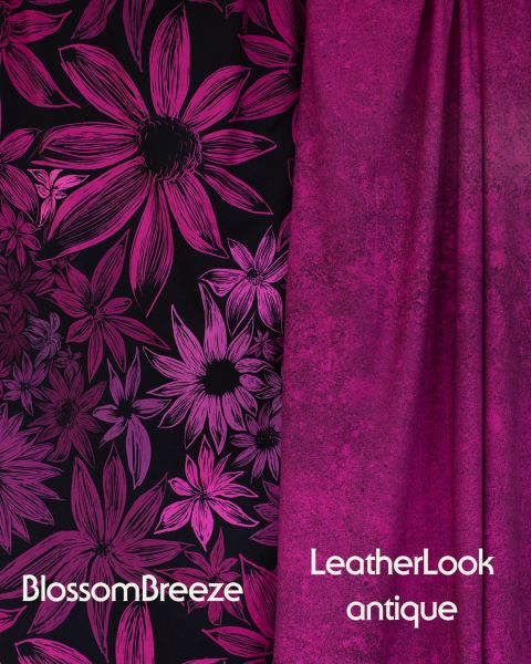BlossomBreeze - beere - Bio-Jersey - 2,15 m RESTSTÜCK
