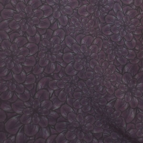 Blumenmeer - dark aubergine - Bio-Sommersweat