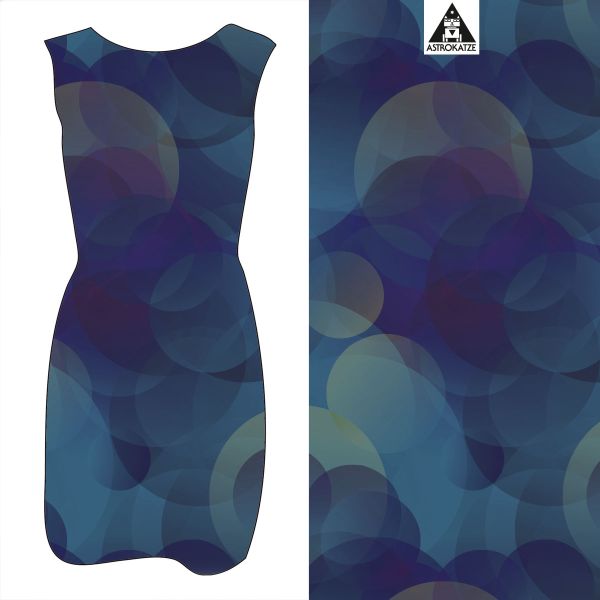 BubbleFantasies - midnight light / dunkelblau - Bio-Jersey - 2,00 m RESTSTÜCK