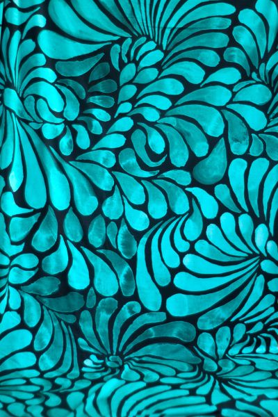 ColorDrops MAXI - dark mono türkis - Viskose-Jersey - VORBESTELLUNG