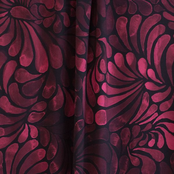 ColorDrops MAXI - dark mono rosenrot - Modal-Sommersweat 280 g/m2 - 1,05 m RESTSTÜCK