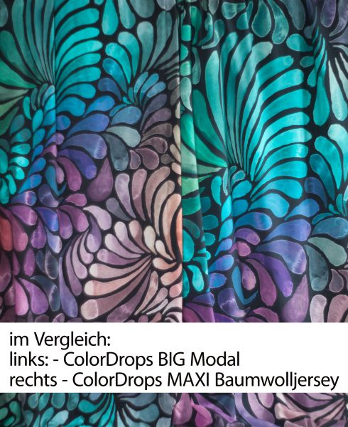 ColorDrops BIG - dark mystic - Modaljersey - 2,00 m RESTSTÜCK